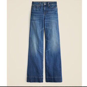 J. Crew '96 Wide Leg Curvy Denim Trouser Jeans Medium Wash Women's Size 33 / 16
